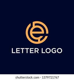Initial Letter e Logo Template Design - Vector
