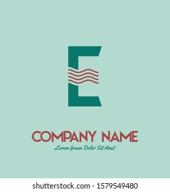 Initial letter E logo vector design template. Initial E minimalist logo template vector