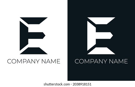 Initial letter e logo vector design template. Creative modern trendy e typography and black colors.