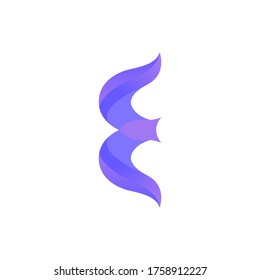 Initial Letter E modern icon symbol logo design template