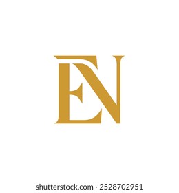 initial letter E and N, EN, NA logo icon template