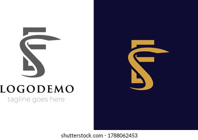 Initial letter E & S logo template vector.Modern abstract E& S Logo design with Colorful shape .
monogram and elegant logo design, Professional Letters Vector Icon Word mark minimal logotype 2
