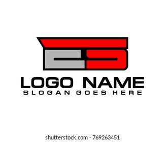 Initial letter E & S logo template vector