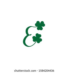 initial letter e Shamrock leaf logo