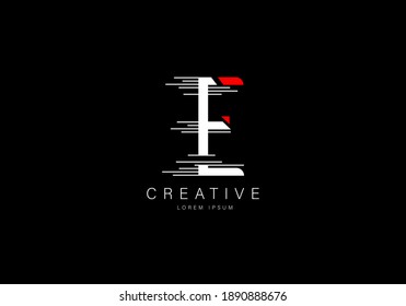Initial Letter E Speed Abstract Logo