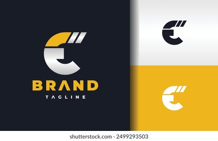 initial letter E strong logo