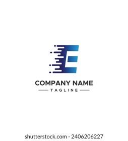 Initial Letter E Tech Logo vector design.