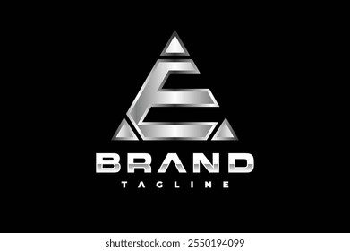 initial Letter E Triangle Logo