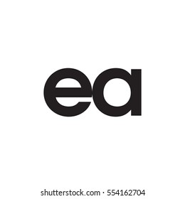 Initial Letter Ea Black White Logo Stock Vector (Royalty Free ...