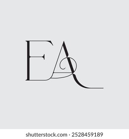 Letra inicial EA logo design