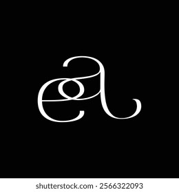 Initial letter ea logo design 