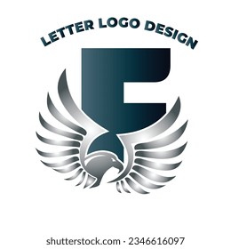 Initial  Letter Eagle Logo Icon with Creative Eagle . Eagle Logo
 Vector Illustration Design