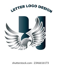 Initial  Letter Eagle Logo Icon with Creative Eagle . Eagle Logo
 Vector Illustration Design