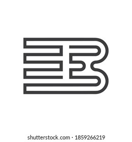 Initial letter eb or be logo vector design template