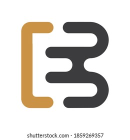 initial letter eb or be logo vector designs