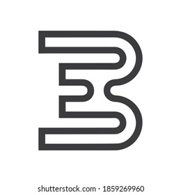initial letter eb or be logo vector design