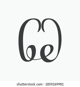 initial letter eb or be logo vector design