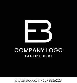 Letra inicial Diseño de logotipo EB Signo de símbolo moderno creativo sobresaliente