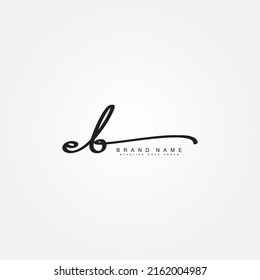 EB-Logo für den Anfangsbuchstaben - Logo für handschriftliche Unterschrift
