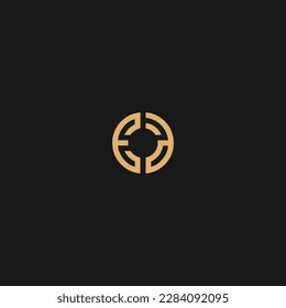 Initial Letter EB Logo - Minimal Vector Logo, EB Circle Icon,