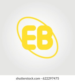 initial letter eb logo on white background