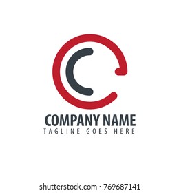 Initial Letter EC Design Logo