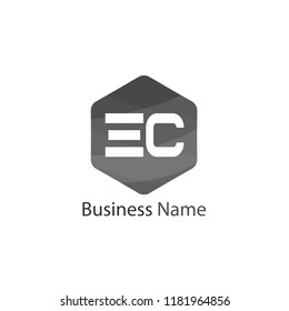 Initial Letter EC Logo Template Design