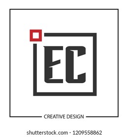 Initial Letter EC Logo Template Design