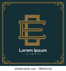 Initial letter EC logotype company name. Vector for company name.