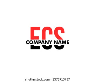 Initial Letter ECS Logo Template Design