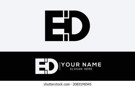 Initial Letter ED or DE Logo Design vector Template. Creative Abstract ED Logo Design Vector Illustration