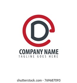Initial Letter ED Design Logo
