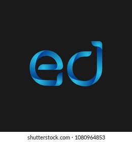 Initial Letter ED Logo Design