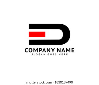 Initial Letter ED Logo Design Template