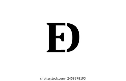 Initial Letter ED Logo Design. ED Logo Design. Creative And Modern ED logo. svg