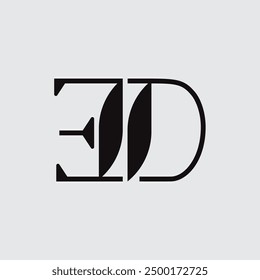 Initial letter ED logo design creative modern symbol icon monogram eps vector