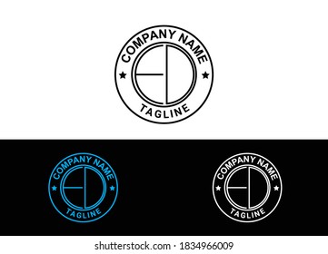 Letra inicial ED Logo o plantilla de imagen del vector de diseño de iconos
