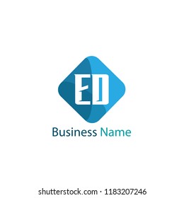 Initial Letter ED Logo Template Design
