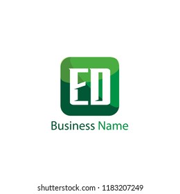 Initial Letter ED Logo Template Design