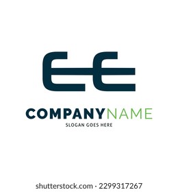 Initial Letter EE Icon Vector Logo Template Illustration Design