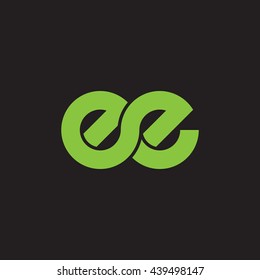 initial letter ee linked round lowercase logo green