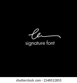 Initial Letter ee Logo - Handwritten Signature Logo