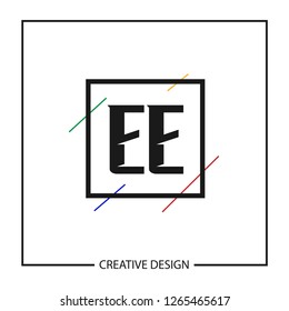 Initial Letter EE Logo Template Design