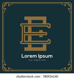 Initial letter EE logotype company name. Vector for company name.