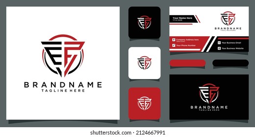 Initial letter EF ​logo design template