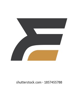 Initial letter ef or fe logo vector design template
