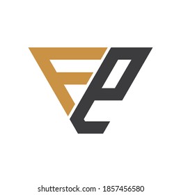 Initial letter ef or fe logo design template
