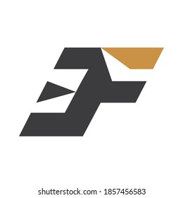 Initial letter ef or fe logo design template