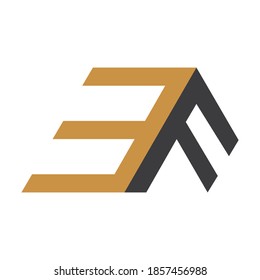 initial letter ef or fe logo vector design