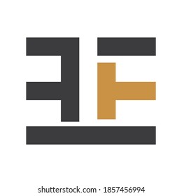 initial letter ef or fe logo vector design